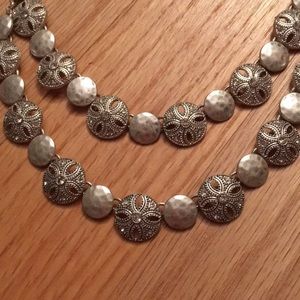 Beautiful Silver Double Strand Necklace